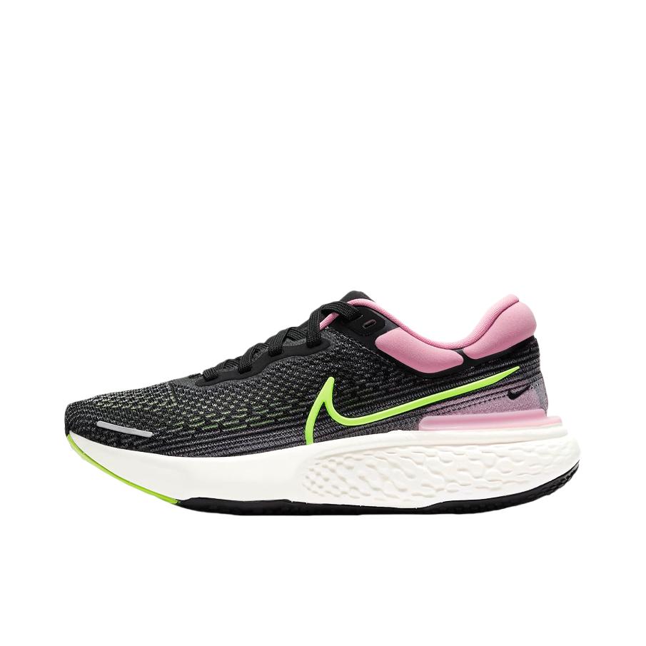 推荐商品：Nike ZoomX Invincible Run 跑鞋 缓震轻便防滑耐磨网面透气织物碳板运动回弹 黑色/粉色/绿色