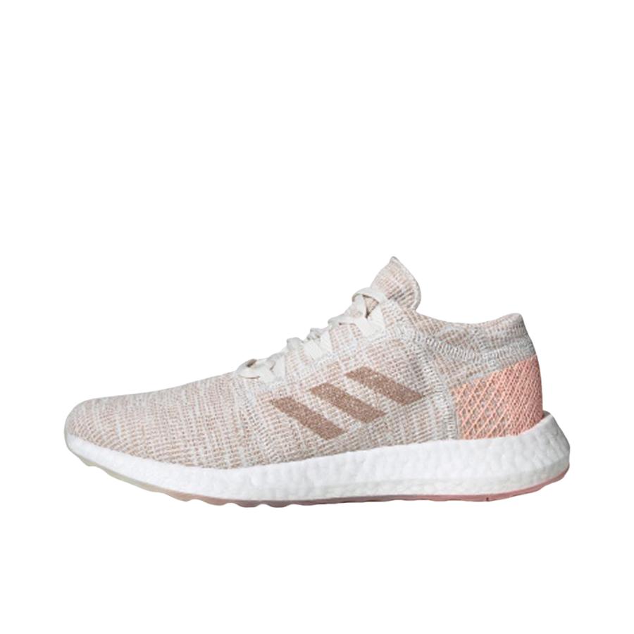 推荐商品：adidas Pure Boost Go 跑鞋 减震回弹防滑耐磨轻便透气运动 Cloud White/Ash Pearl/Clear Orange 粉灰