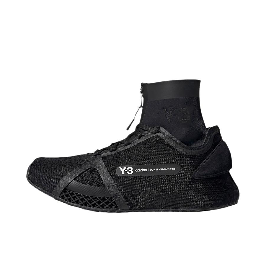 推荐商品：Y-3 4D Runner 跑鞋 轻质休闲透气耐磨防滑减震舒适时尚运动网面圆头 正黑