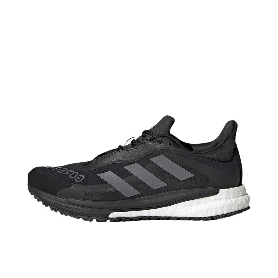 推荐商品：adidas Solar Glide 4 防滑耐磨 轻便舒适 缓震 休闲运动 跑鞋 黑色/白色/深黑灰
