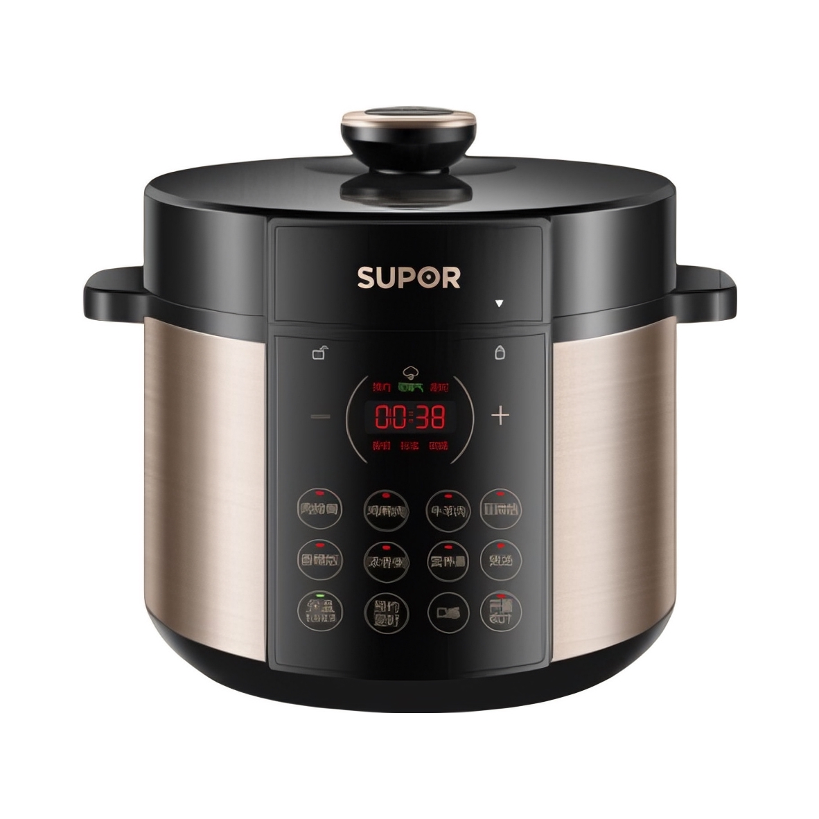 推荐商品：SUPOR/苏泊尔 电压力锅 5L 全自动 多用途 不粘 家用一锅双胆 煮饭炖肉 智能预约 开盖收汁高压 一键排压排气 大屏