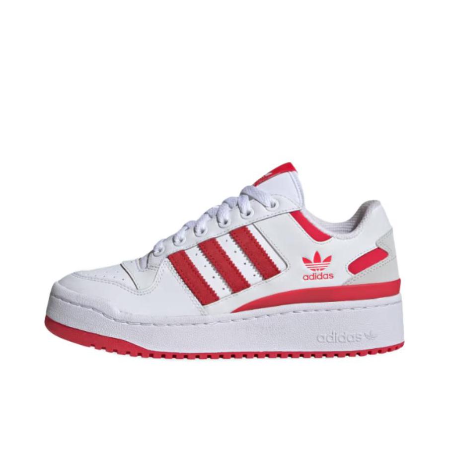 推荐商品：adidas Originals FORUM LOW 板鞋 复古城市风舒适防滑耐磨篮球风增高薄底 白色/红色