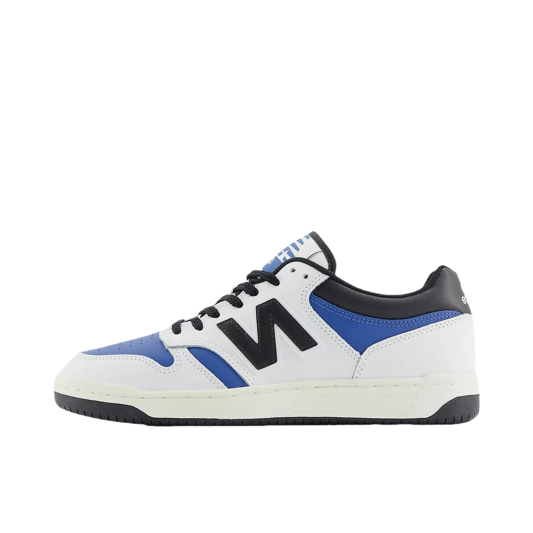 推荐商品：New Balance NB480 舒适 低帮 圆头 平跟 板鞋 白色/蓝色/黑色