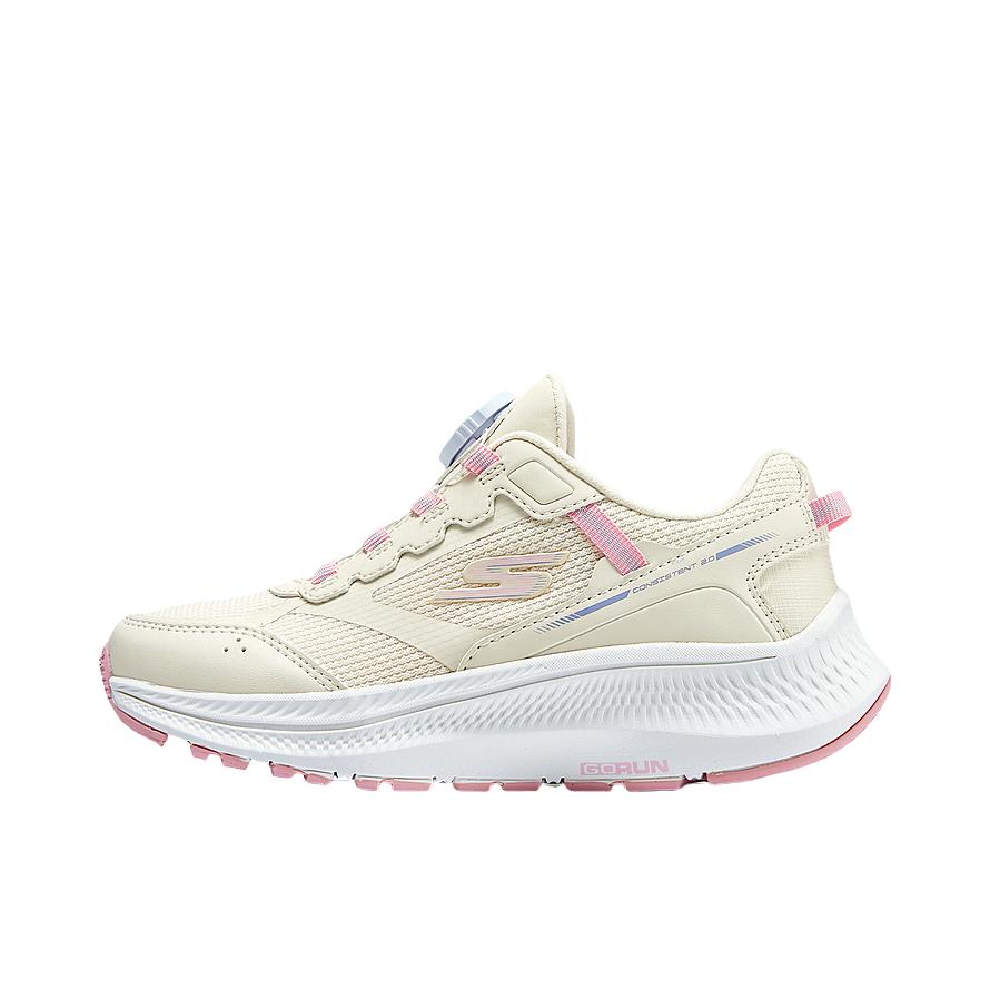 推荐商品：Skechers/斯凯奇 GIRLS 旋钮扣 缓震 跳绳 防滑 运动鞋儿童 大童/米黄色