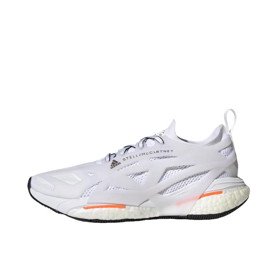 推荐商品：adidas By Stella Mccartney Solarglide 跑鞋 缓震防滑耐磨舒适轻便织物跑步风训练减震 Stella McCartney联名/白色/橙色