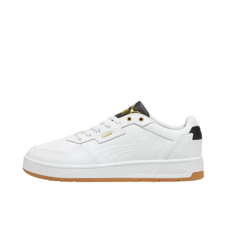 推荐商品：Puma/彪马 Court Classic Lux 简约复古 防滑耐磨 舒适低帮 圆头 板鞋 白/黑色/金色