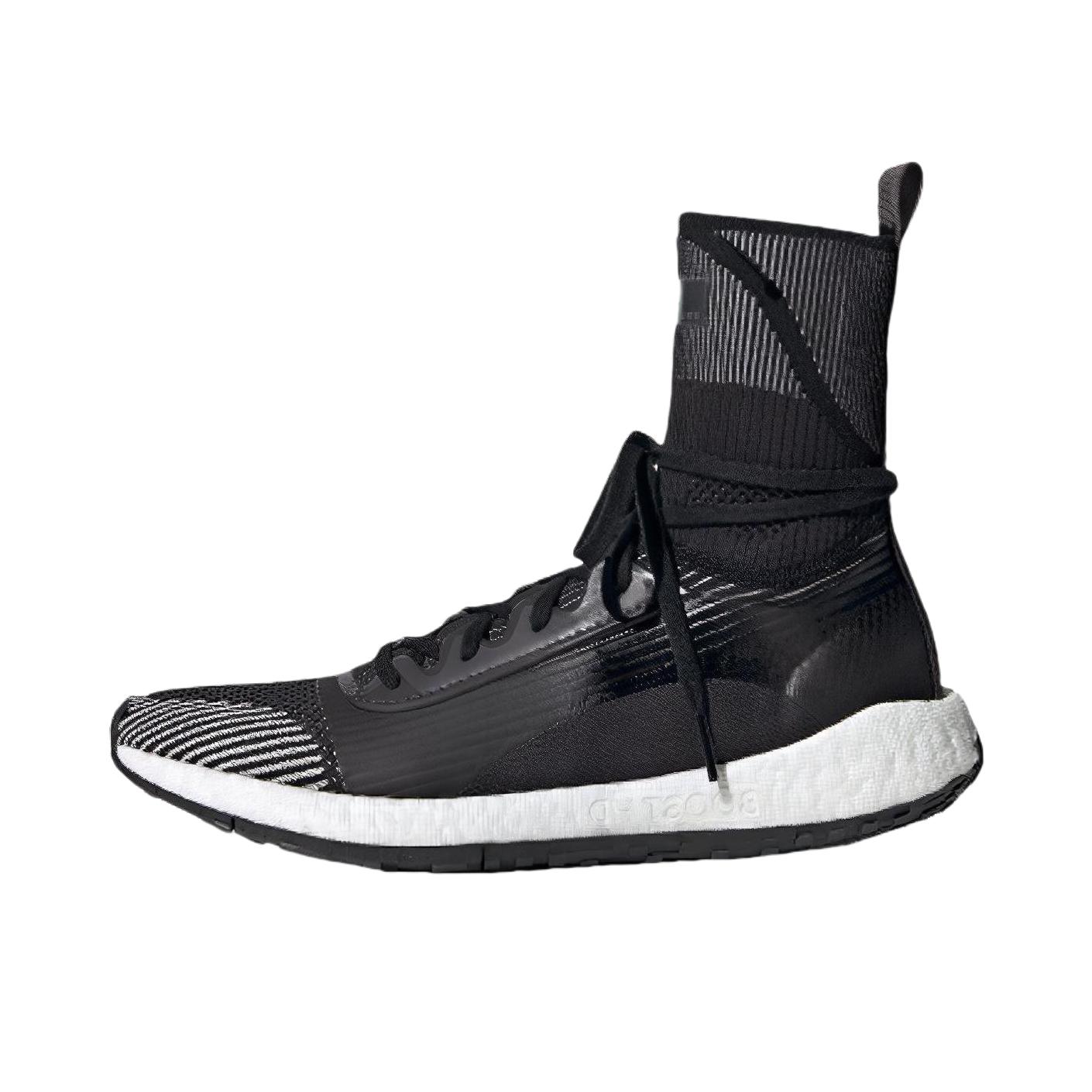 推荐商品：adidas Pulseboost HD 减震支撑 防滑耐磨 轻便透气 跑鞋 黑白MID