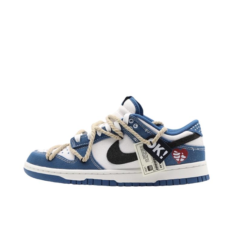 推荐商品：【定制球鞋】 Nike Dunk 板鞋 平跟系带防滑耐磨做旧高街简约百搭潮流复古美式 缠绵