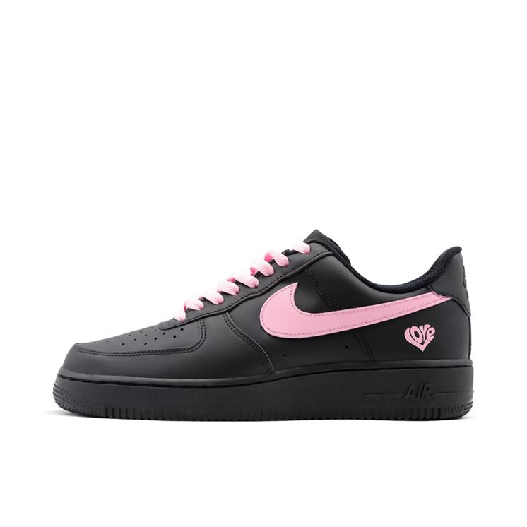 推荐商品：【定制款】 Nike Air Force 1 板鞋 防滑减震耐磨低帮增高 黑武士/粉勾