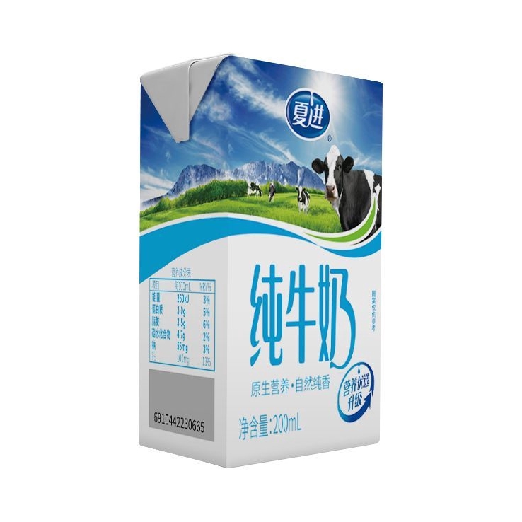 推荐商品：夏进 纯牛奶 盒装 200ml