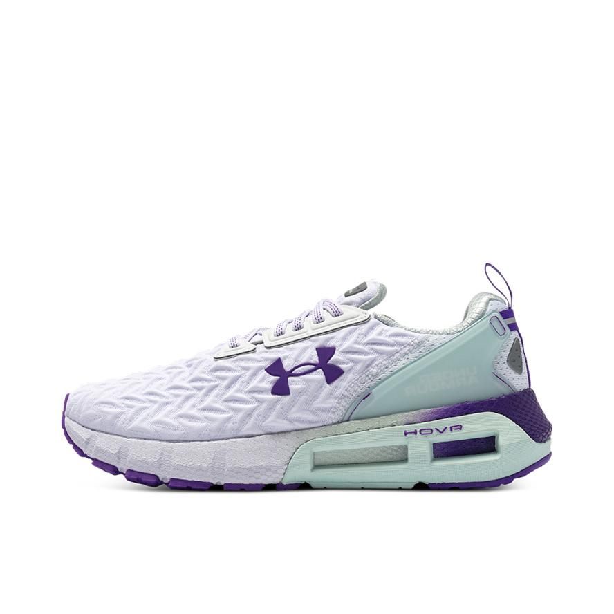 推荐商品：Under Armour/安德玛 Hovr Mega 2 Clone CN 减震回弹 防滑耐磨 休闲轻便 舒适透气 运动 健身 跑鞋 女款/白紫绿