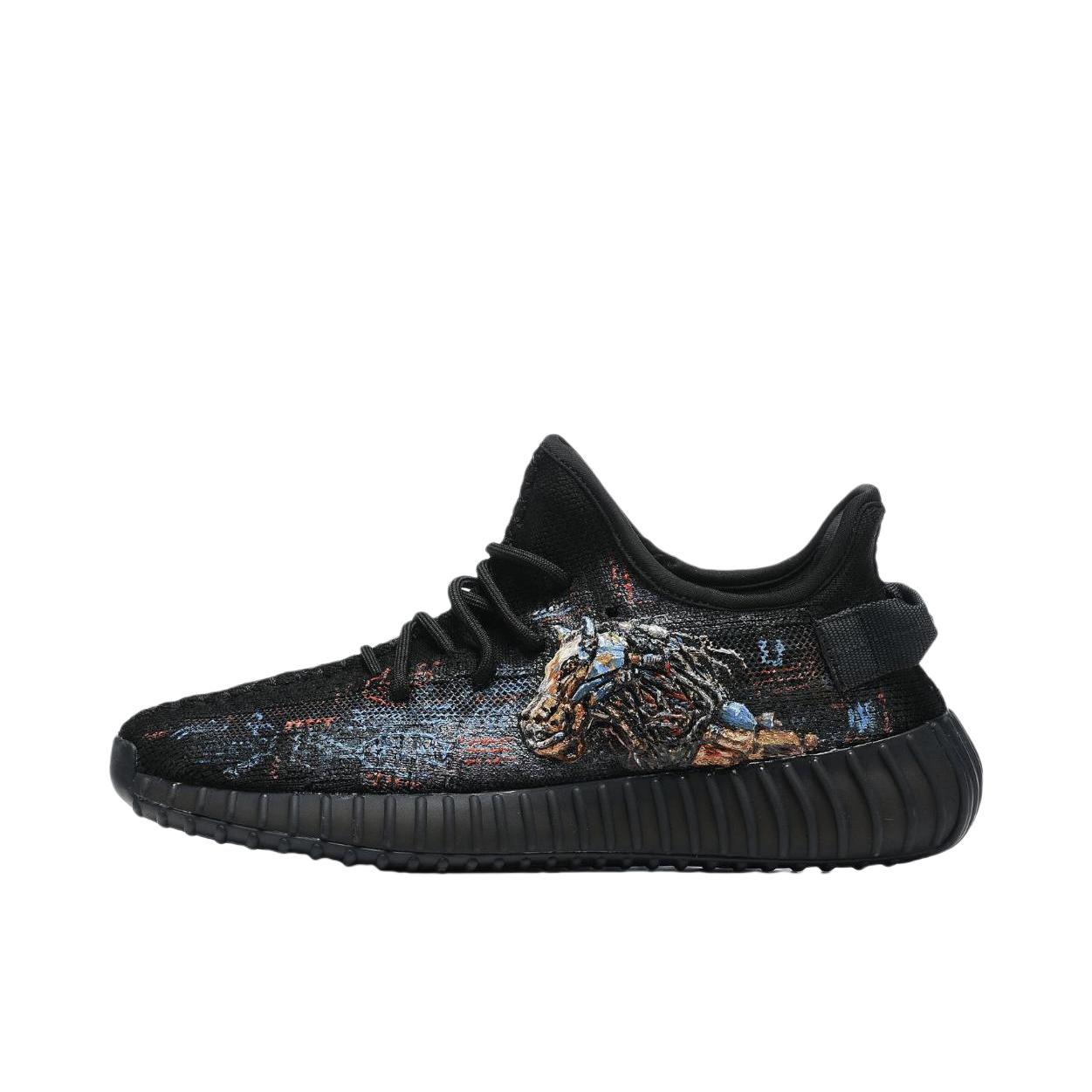 推荐商品：【定制球鞋】adidas Yeezy Boost 350 系带 缓震透气 防滑耐磨 轻便 织物 低帮 简约百搭 运动休闲鞋 朋克机械马