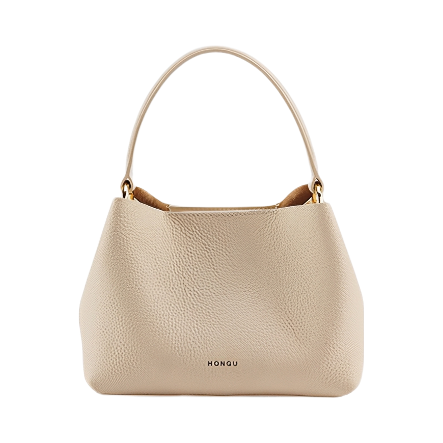 推荐商品：HONGU/红谷 真皮质感时尚百搭水桶单肩手提斜挎包