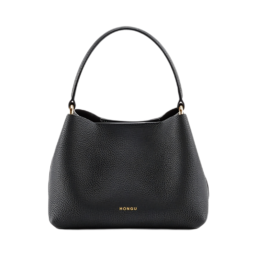 推荐商品：HONGU/红谷 真皮质感时尚百搭水桶单肩手提斜挎包