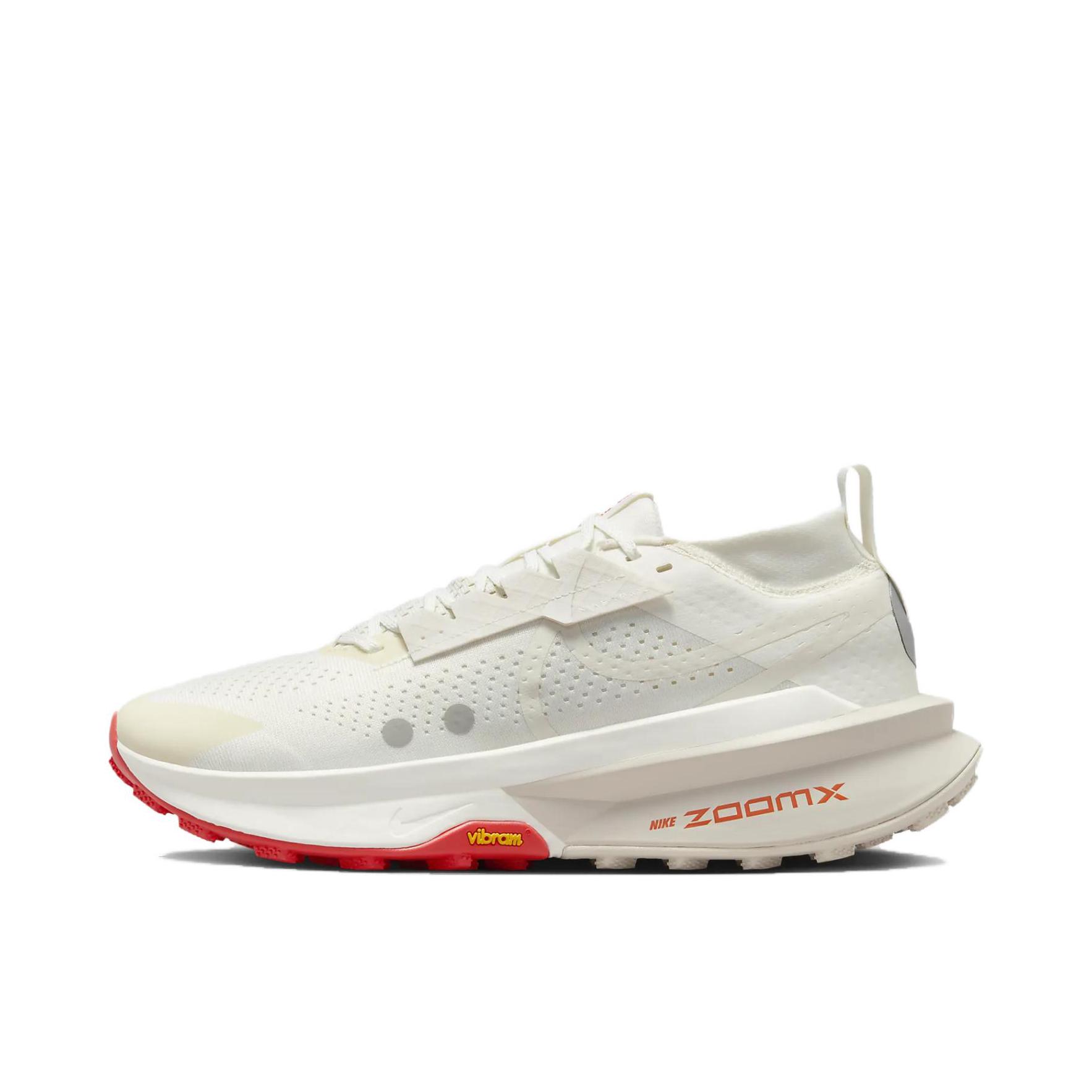 推荐商品：Nike Zegama Trail 2 跑鞋 舒适缓震防滑耐磨轻便透气时尚百搭织物贴合回弹支撑 男款/帆白/热情红