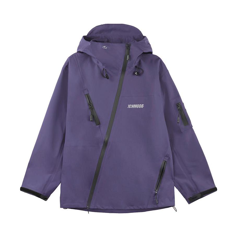 推荐商品：ICH MODE 防水防风高性能科技面料纯色斜拉链连帽硬壳冲锋衣 男女同款 XHB513-JK819 紫