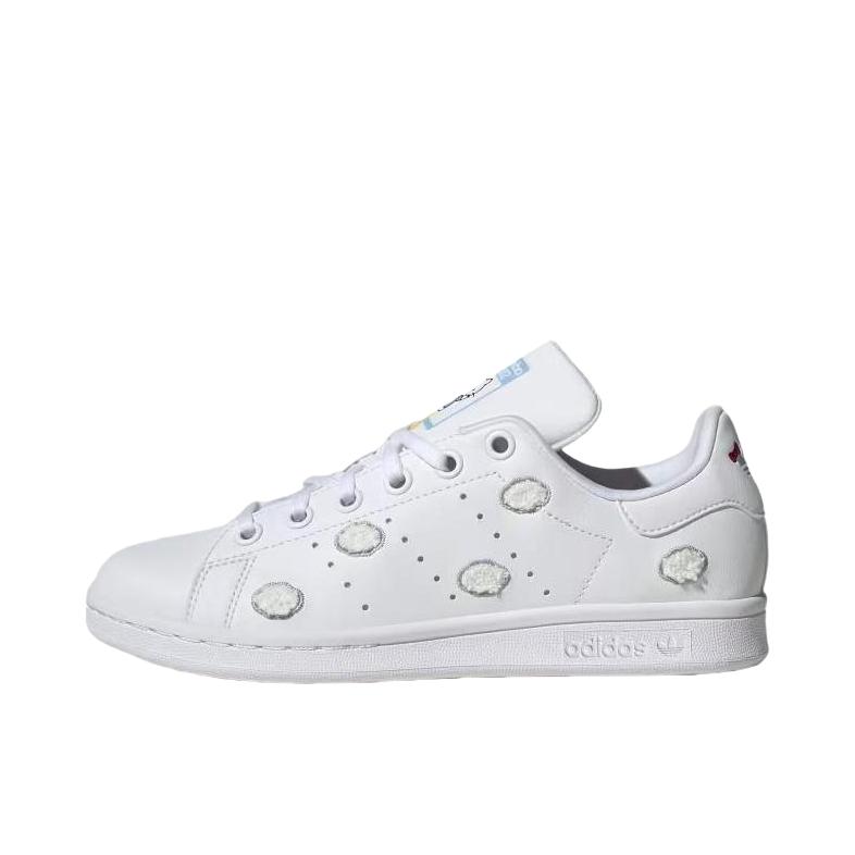 推荐商品：adidas Originals Stan Smith 防滑耐磨 舒适轻便 运动百搭 休闲 板鞋儿童 大童/Hello Kitty联名/白色/灰色