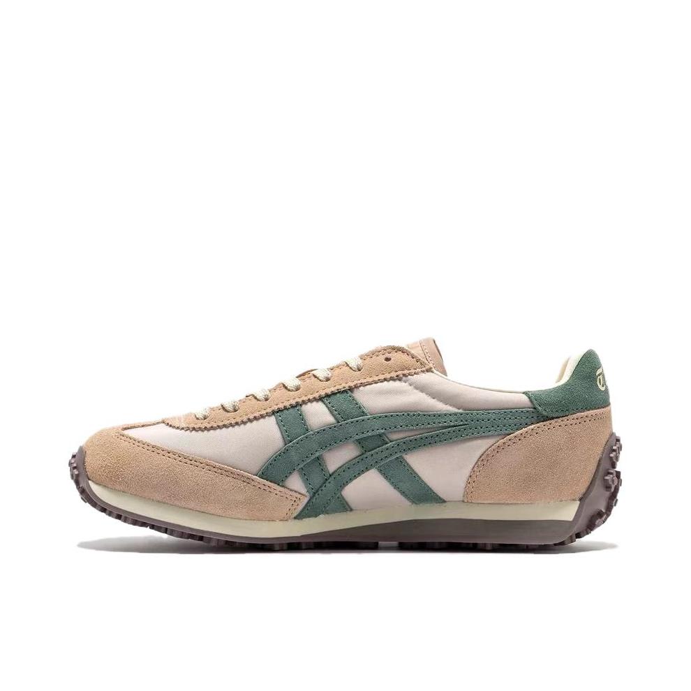 推荐商品：Onitsuka Tiger EDR 78 舒适轻便 防滑耐磨 网布透气 织物 复古百搭 合成革 阿甘鞋 运动休闲鞋 棕色/绿色