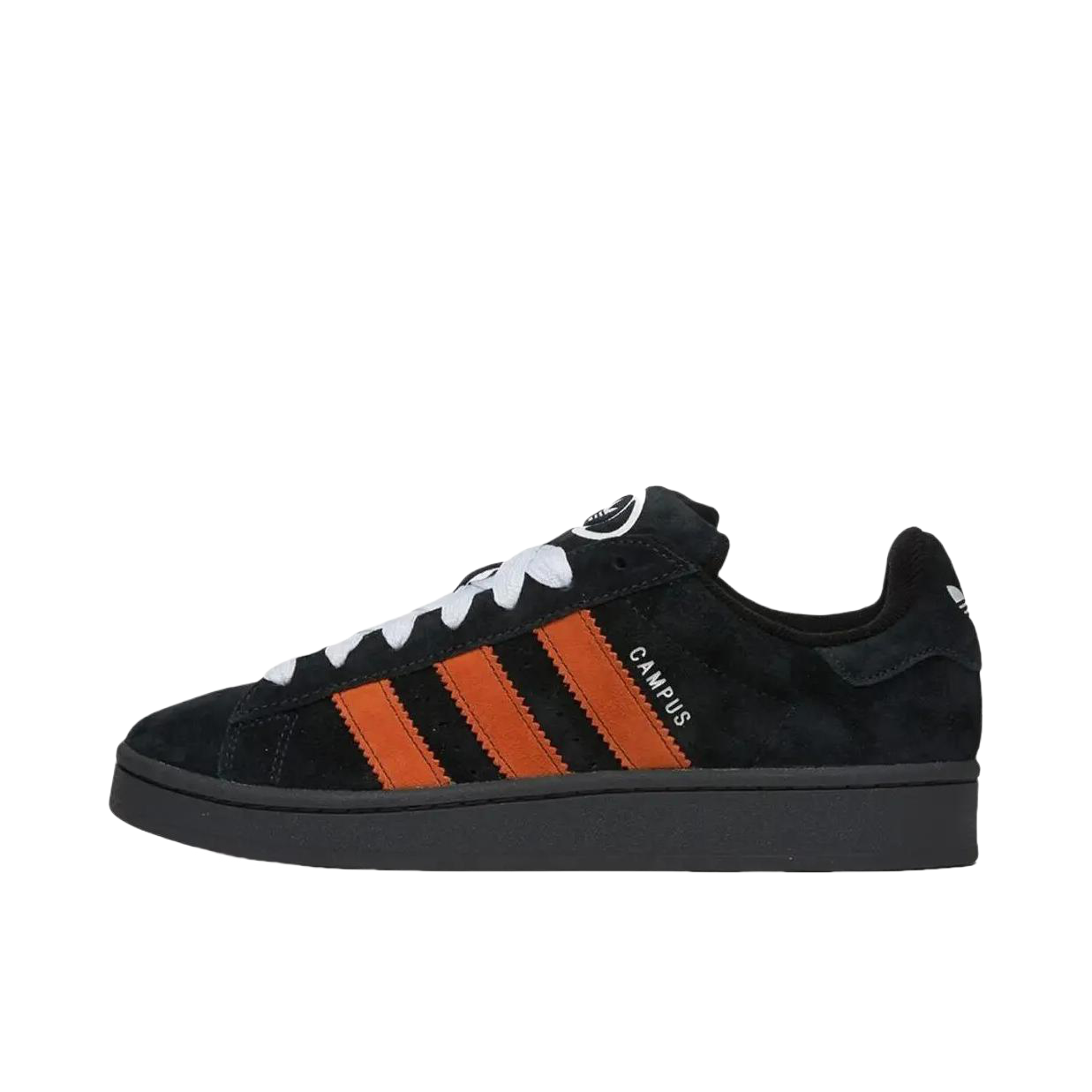 推荐商品：adidas Originals Campus 00s 板鞋 面包鞋 复古缓震透气轻便薄底贴合耐穿圆头包裹性平跟支撑 黑色/白色/橙色
