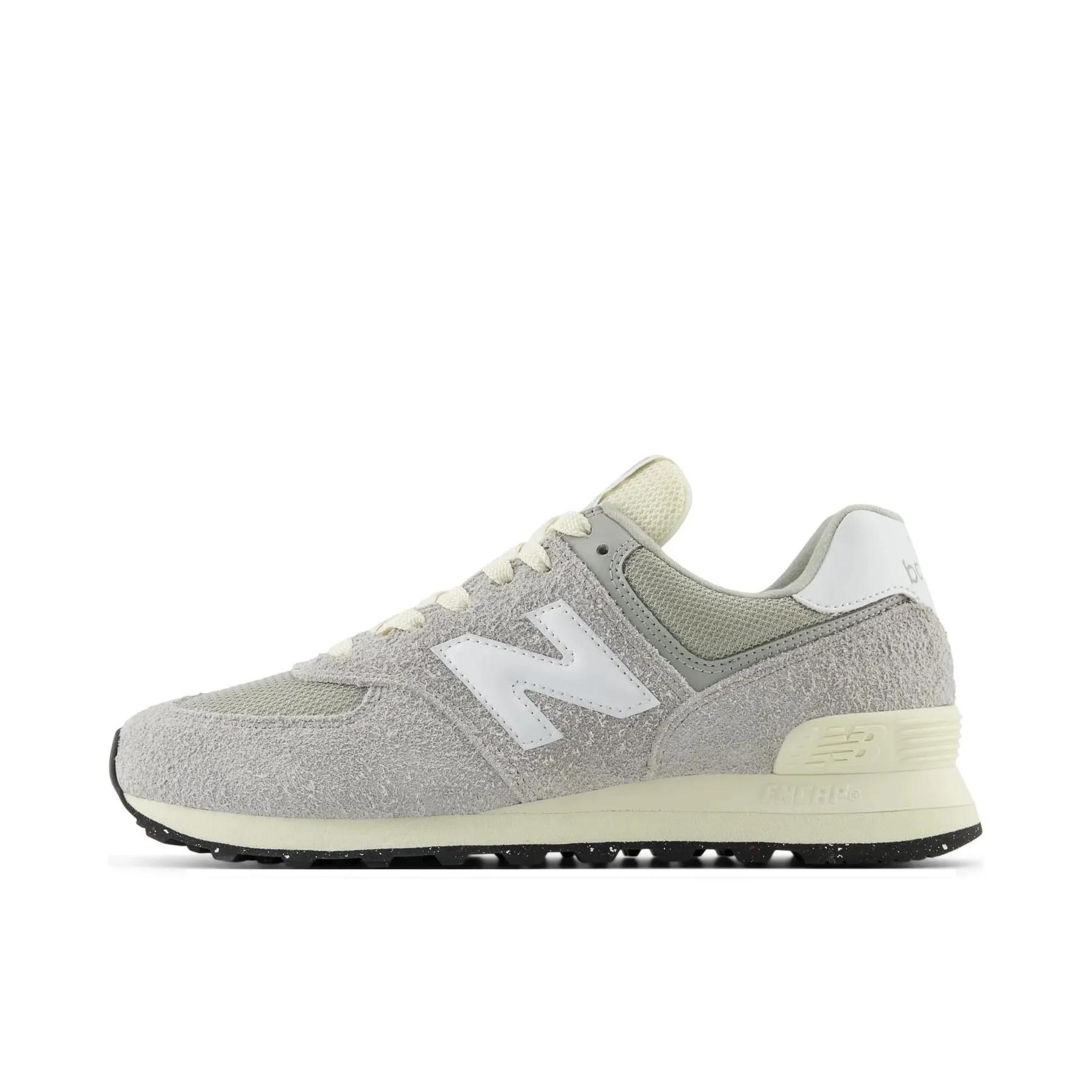 推荐商品：New Balance 574 运动休闲鞋 阿甘鞋 经典复古防滑耐磨缓震舒适透气时尚百搭轻便 白色/米色/灰色