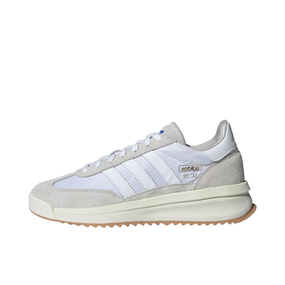 推荐商品：【王安宇同款】adidas Originals SL72 RTN 复古 防滑耐磨 系带 低帮 运动休闲鞋 淡蓝色/淡灰色/褐色