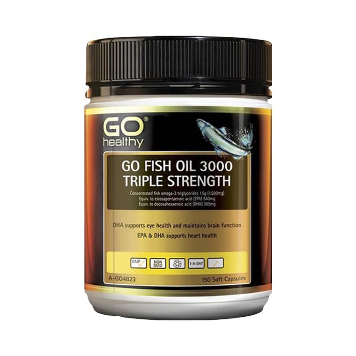 推荐商品:GO healthy/高之源 深海鱼油胶囊无腥味3000mg 瓶装 澳洲进口呵护眼脑