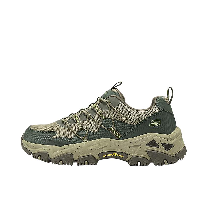 推荐商品：Skechers/斯凯奇  云屿  舒适减震 防滑耐磨 百搭复古  厚底鞋 徒步鞋 户外鞋 橄榄色/棕色