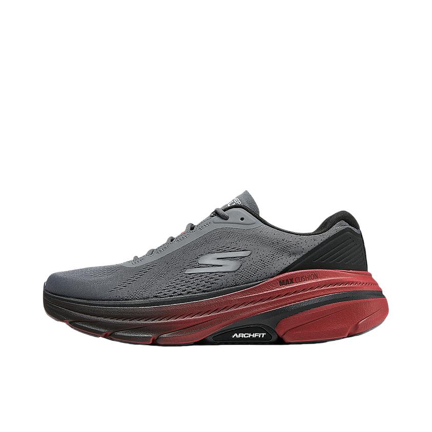 推荐商品：Skechers/斯凯奇 厚底 缓震 透气 低帮 跑鞋 220581 黑色/红色