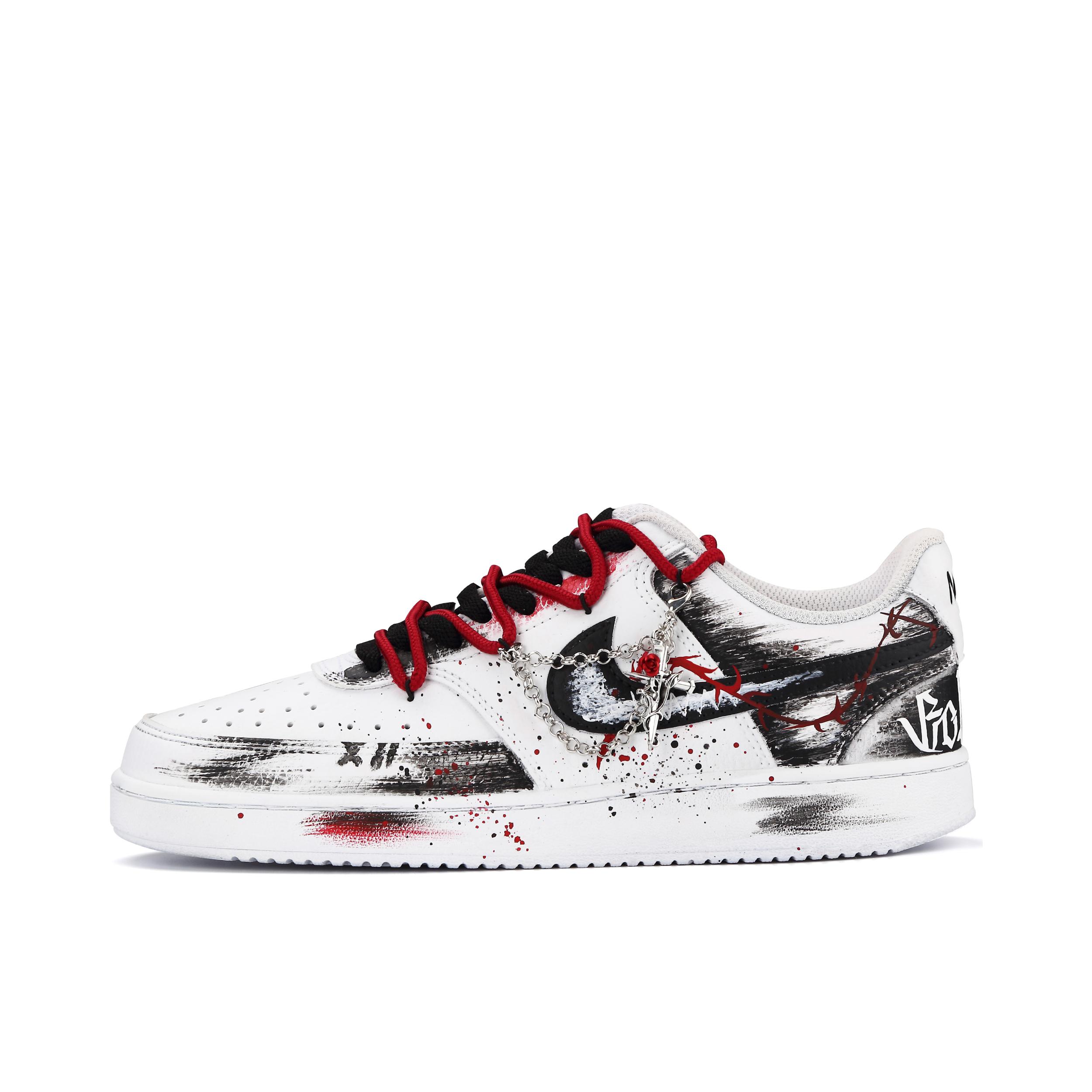 推荐商品：【定制球鞋】 Nike Court Vision 1 板鞋 防水美式简约防滑减震复古 荆棘蔷薇