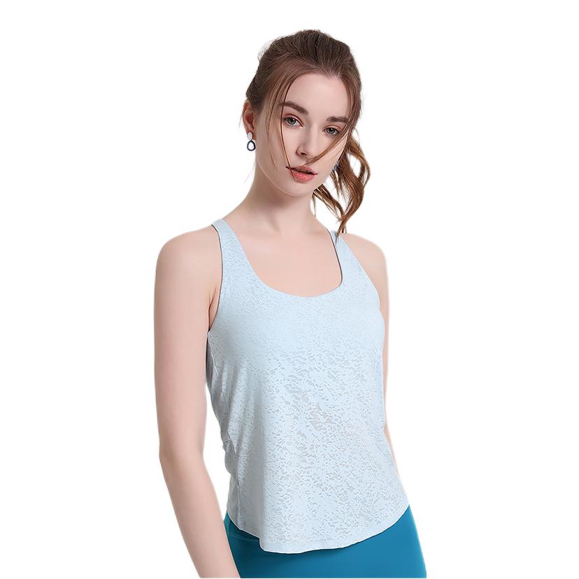 推荐商品：梵美人 纯色速干网眼透气背心 女装 F5039H 晴空蓝