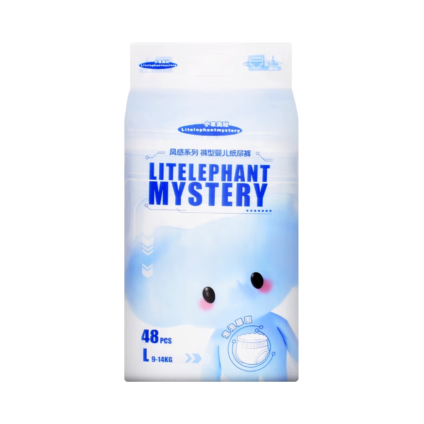 推荐商品：小象奥秘 风感拉拉裤L码 尿不湿