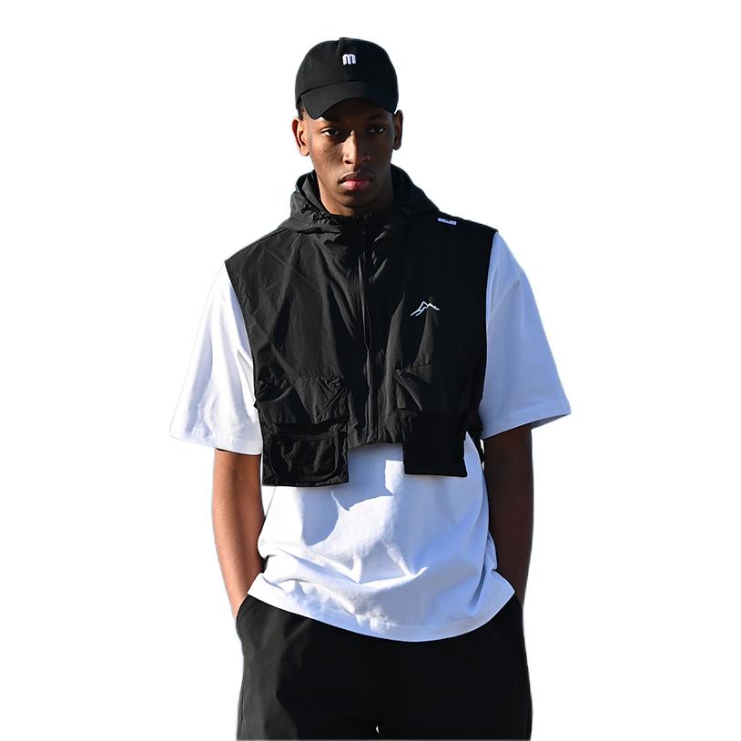 推荐商品：FORN3 耐磨防风连帽马甲 男女同款 N352 黑