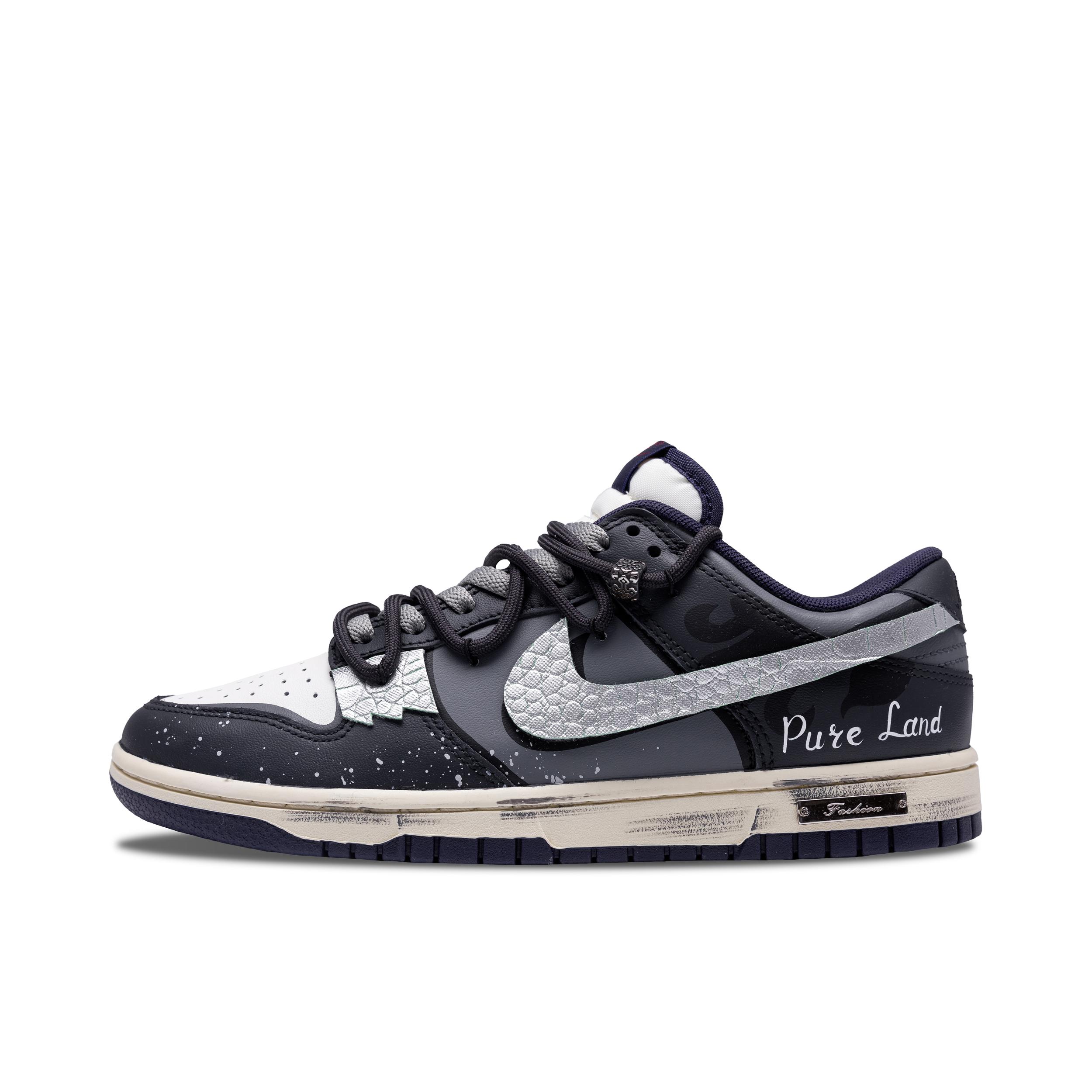 推荐商品：【定制球鞋】 Nike Dunk 板鞋 平跟系带防滑耐磨做旧高街简约百搭潮流复古美式 男款/复古街区