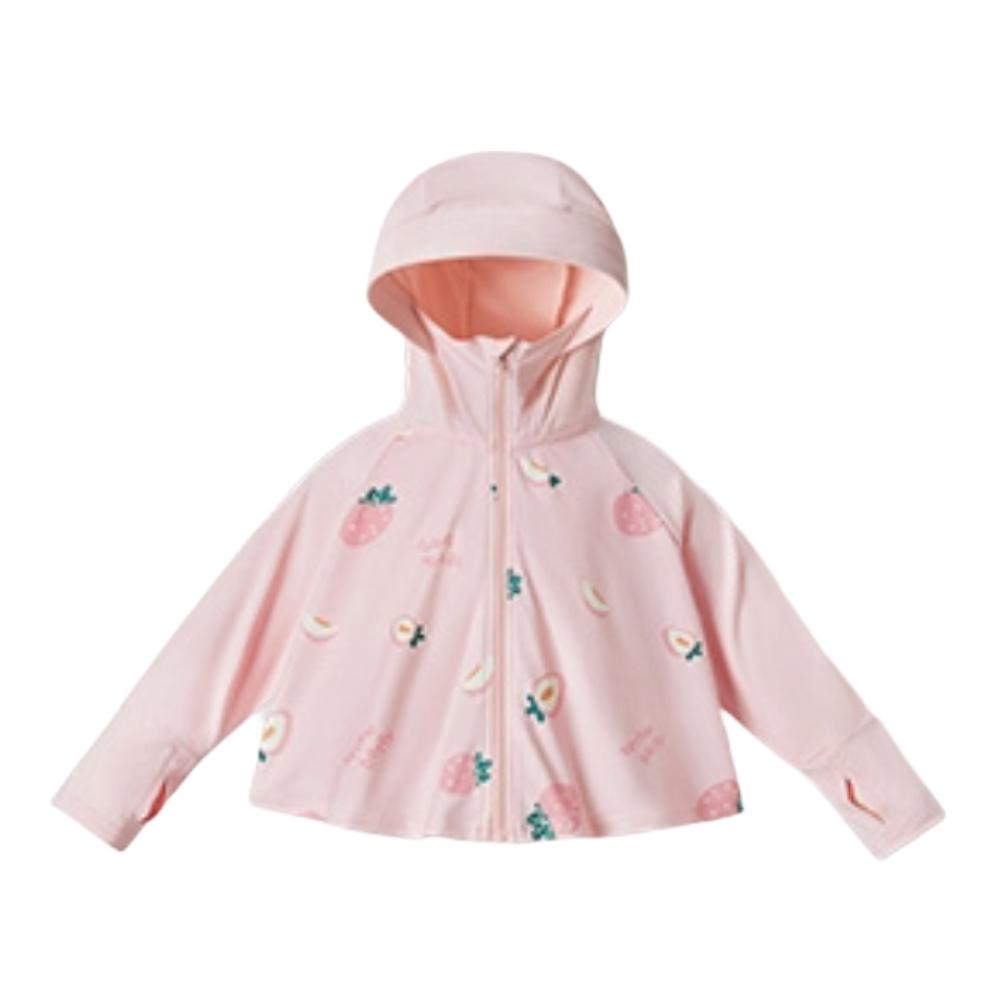 推荐商品：jellybaby童装  防紫外线冰丝薄款印花连帽防晒衣 中大童 JJN42971 浅粉