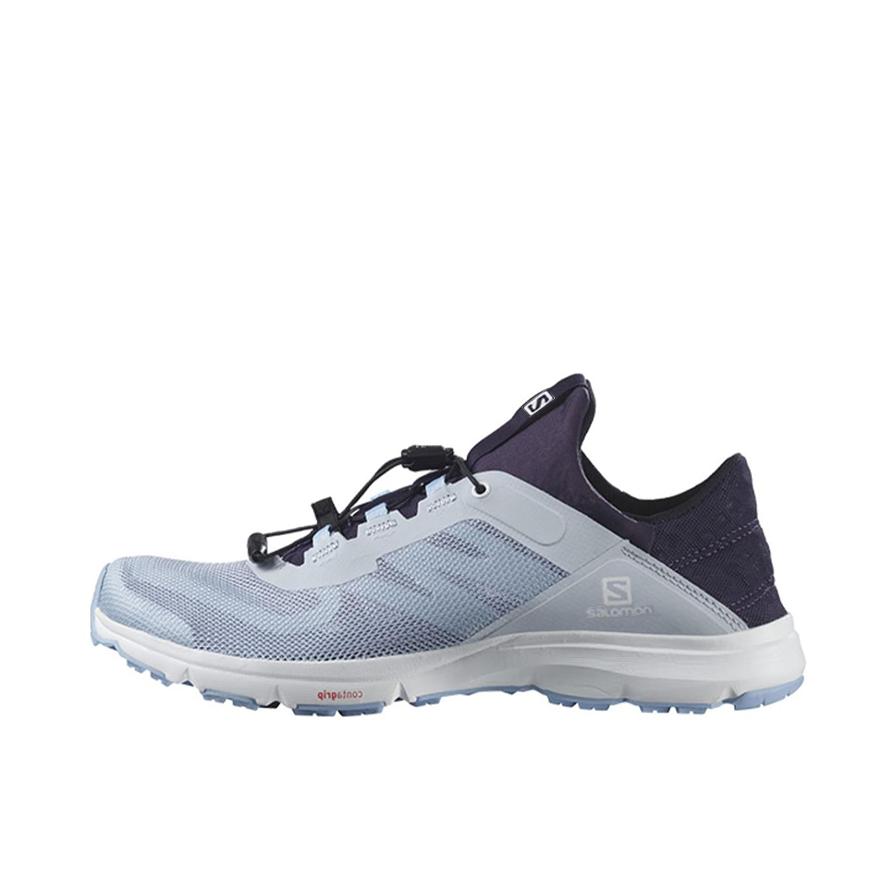 推荐商品：Salomon/萨洛蒙 Amphib Bold 2 户外鞋 溯溪鞋 织物包裹性两栖防滑减震轻便涉水抓地网洞透气 冰川蓝