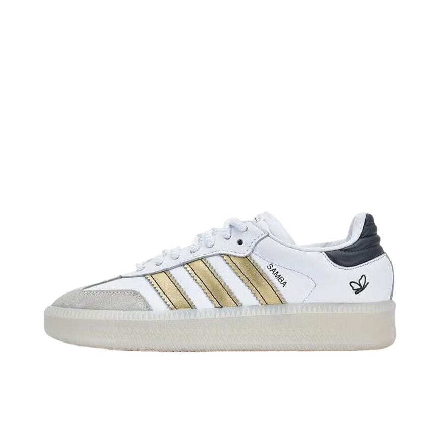 推荐商品：adidas Originals Samba XLG 板鞋 T头鞋 减震轻便防滑耐磨舒适百搭简约薄底 女款/白色/金色