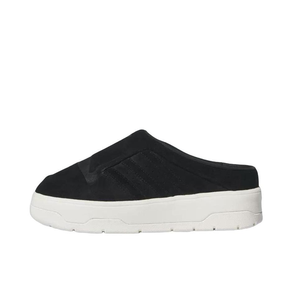 推荐商品：adidas Originals RIVALRY MULE 舒适防滑 防磨包头 经典百搭 时尚潮流 冬季拖鞋 黑色