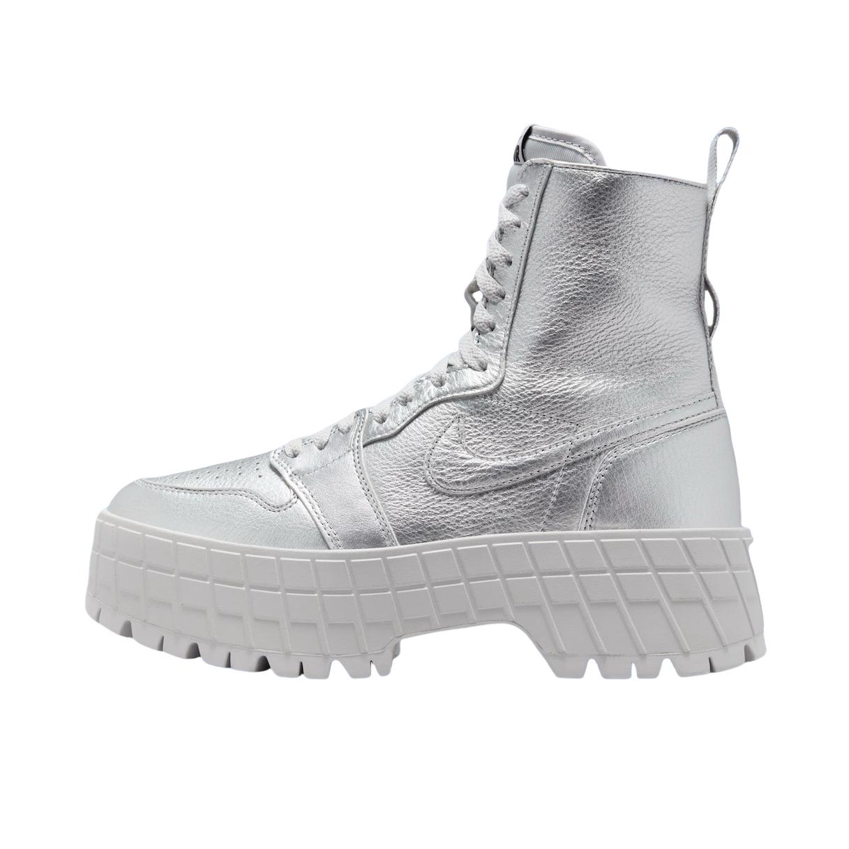 推荐商品：Air Jordan 1 Brooklyn 防滑耐磨 缓震增高 舒适简约 圆头 休闲运动 时装靴冬季轻便减震 银色/白色