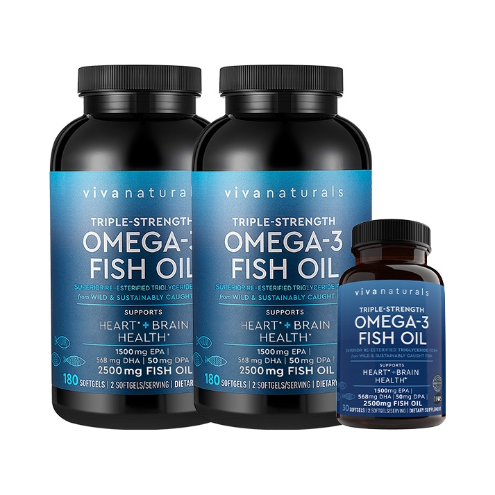 推荐商品：VIVA Naturals rTG系列 omega-3深海鱼油软胶囊 多规格组合装 补充营养
