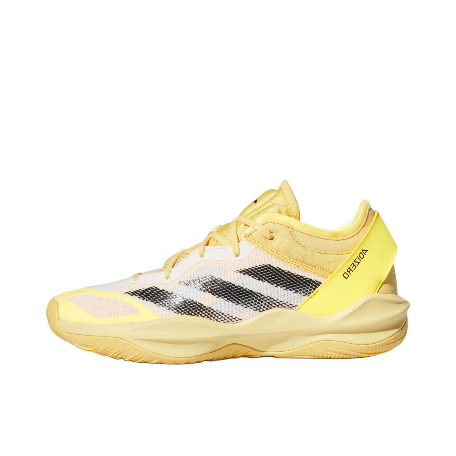 推荐商品：adidas Adizero Select 2.0 篮球鞋 减震耐磨圆头训练比赛 黄色/黑色  