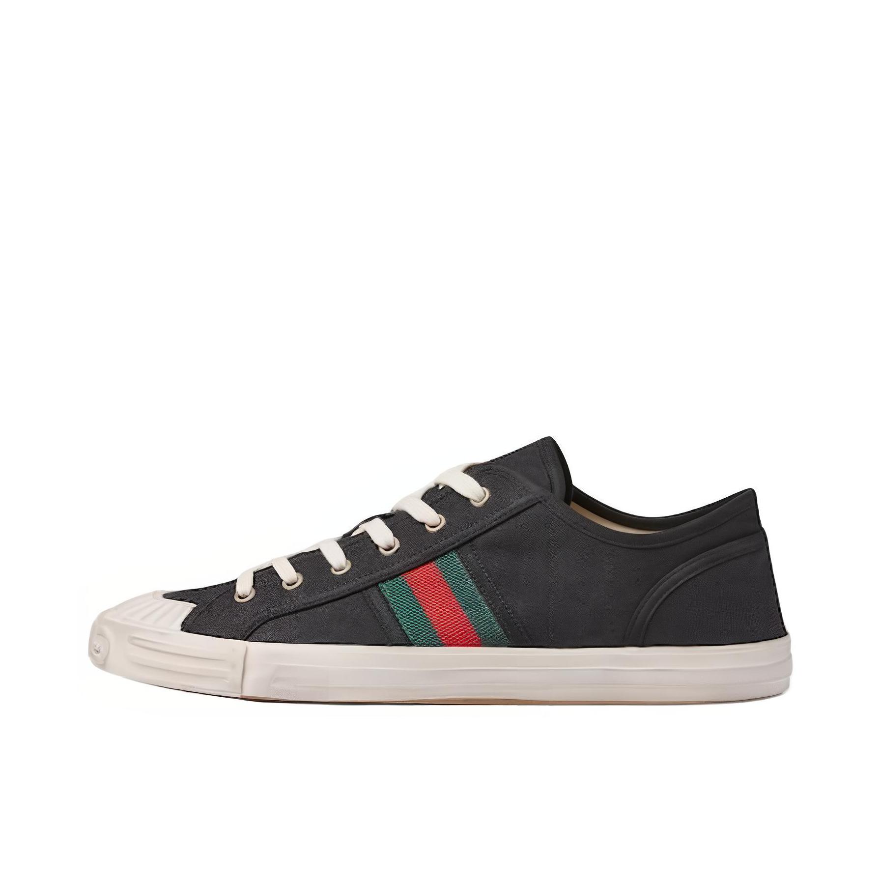 推荐商品：Gucci 圆头 系带 低帮 平底 运动 板鞋 786366 FADFS 黑色 