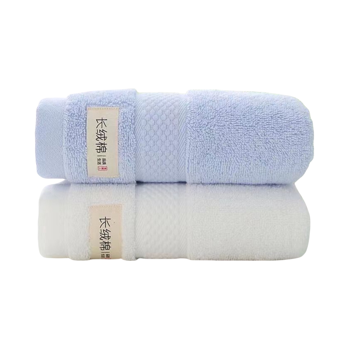 推荐商品：万亩棉田 2条组合装 新疆长绒棉加厚柔软亲肤吸水不掉毛毛巾
