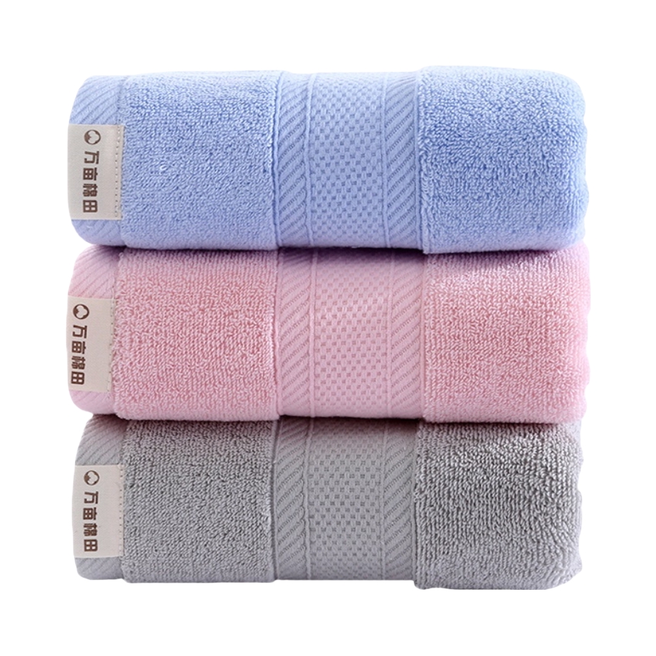 推荐商品：万亩棉田 3条组合装 新疆长绒棉抗菌柔软吸水不掉毛毛巾