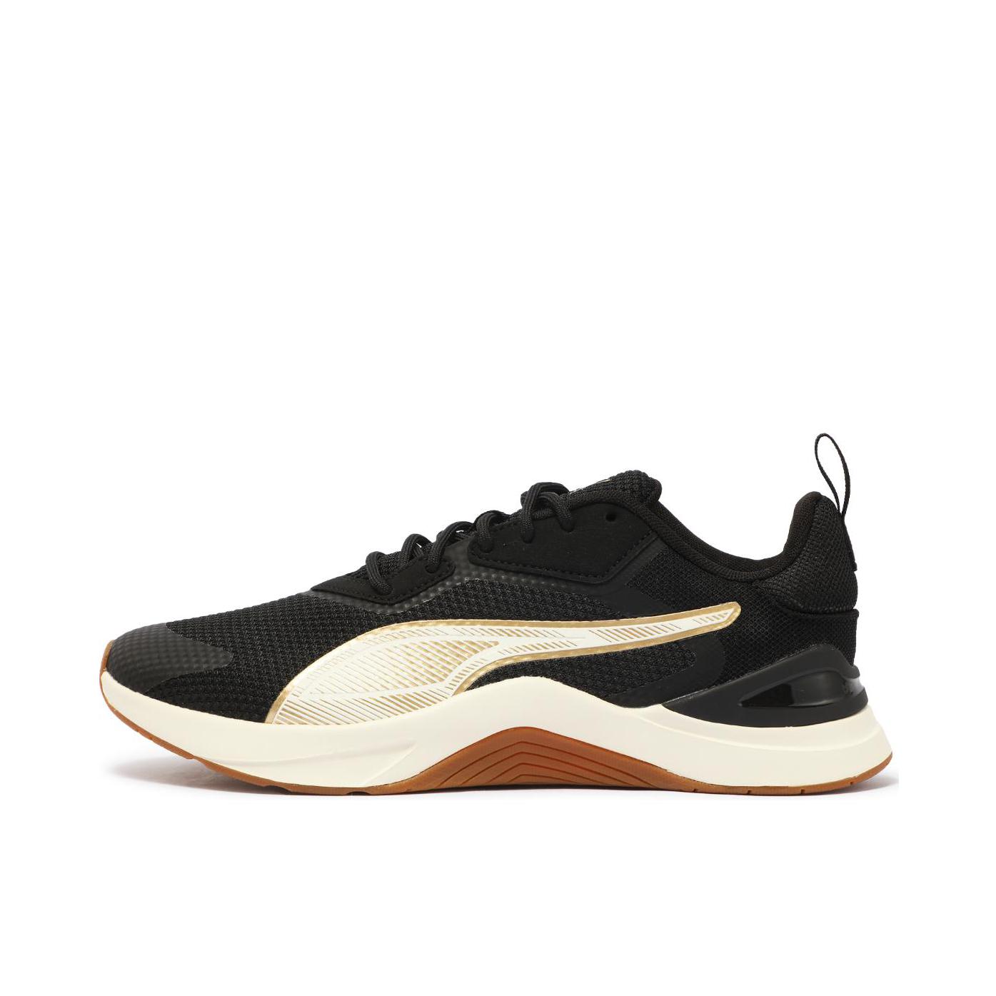 推荐商品：Puma/彪马 Infusion 防滑耐磨 舒适圆头 缓震 网面 跑鞋 377893 女款/黑色/白色/金色 