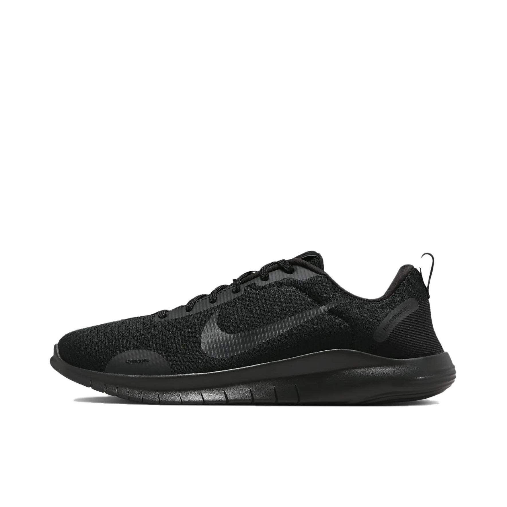 推荐商品：Nike Flex Experience RN 12 跑鞋 网面透气防滑耐磨缓震回弹舒适百搭织物支撑体能 男款/黑色/无烟煤色