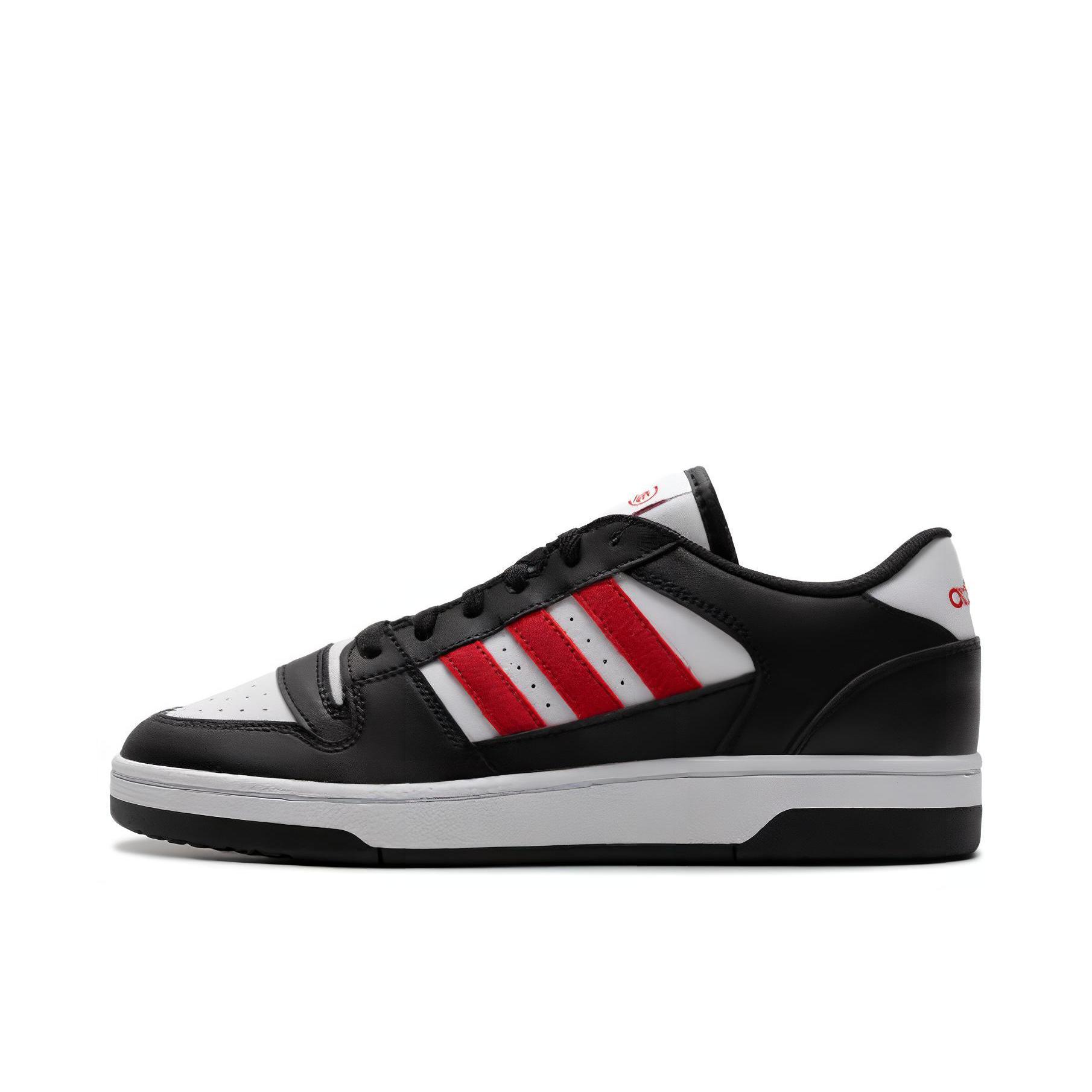 推荐商品：adidas Turnaround 板鞋 防滑耐磨舒适透气时尚潮流百搭复古篮球风 黑色/红色
