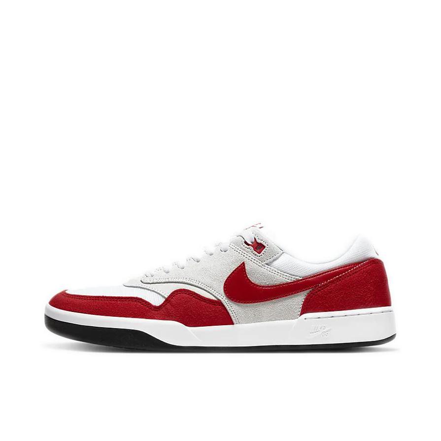 推荐商品：Nike SB GTS Return 舒适百搭 轻便透气 防滑耐磨 包裹性 织物 休闲鞋 White/Grey/Red 白红/黑