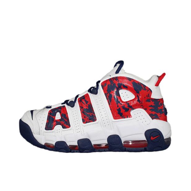 推荐商品：Nike Air More Uptempo 运动休闲鞋 缓震复古百搭防滑耐磨支撑圆头篮球风 男款/白色/红色/黑色