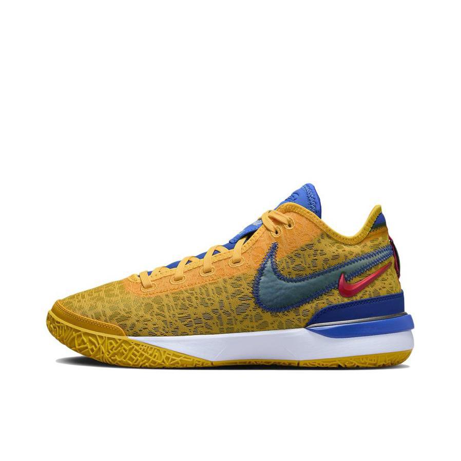 推荐商品：Nike Zoom LeBron NXXT Gen布朗尼一代 篮球鞋 抗扭缓震防滑耐磨透气回弹包裹性训练实战 黄色/蓝色