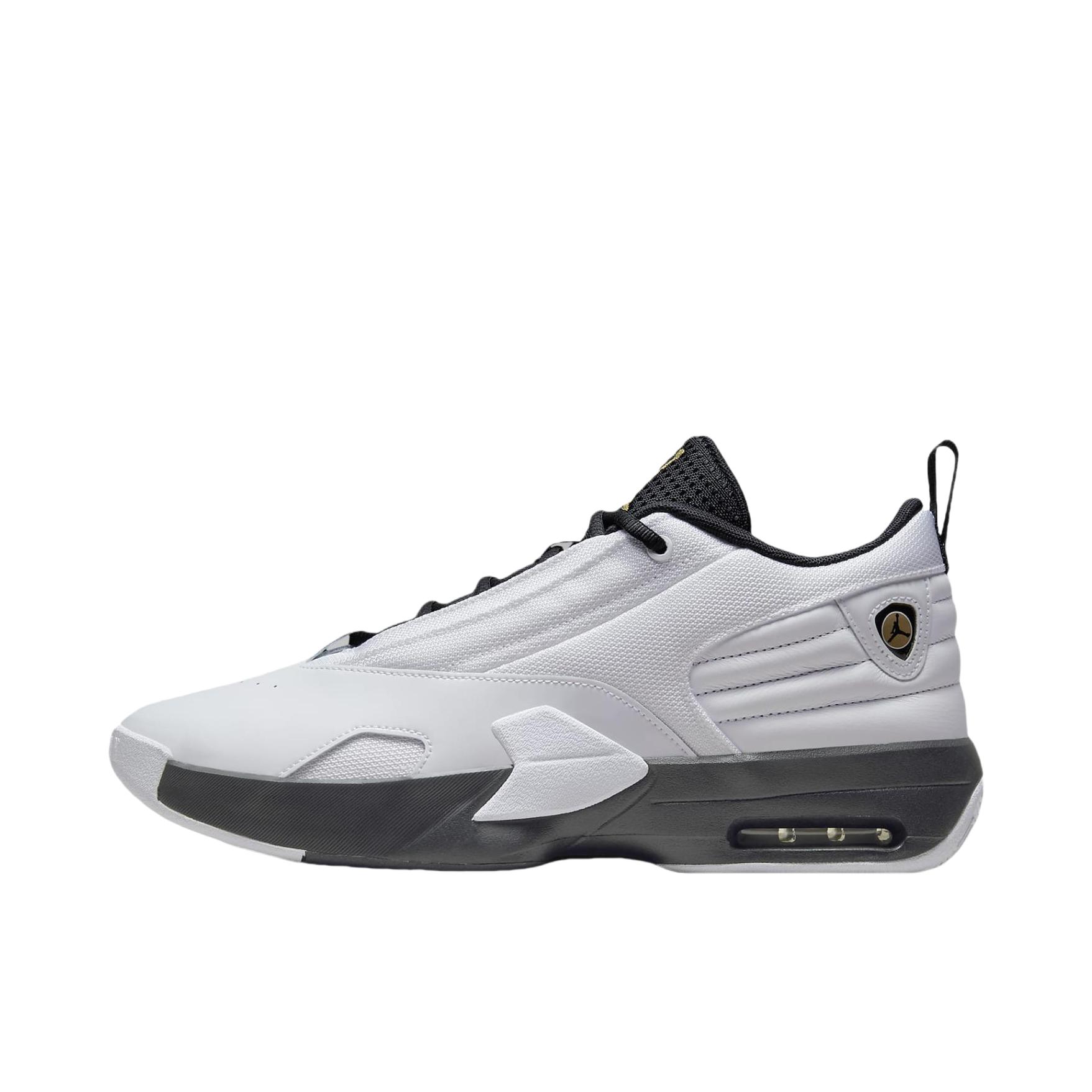 推荐商品：Jordan Max Aura 6 篮球鞋 防滑缓震低帮圆头实战 白色/黑色/金属金色